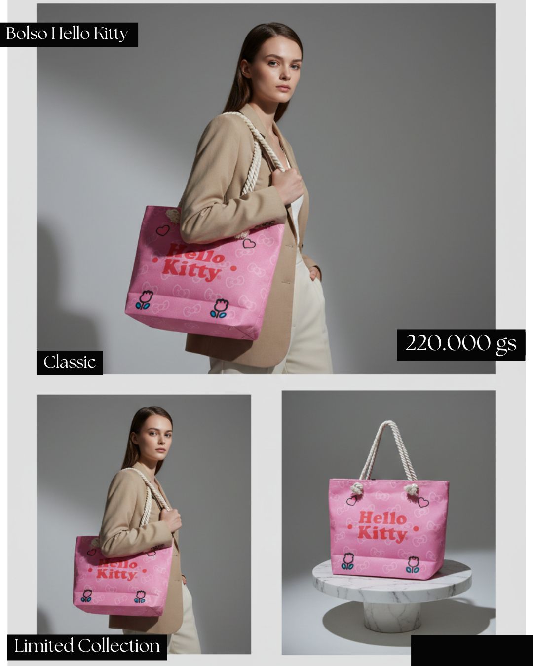 🎀 Bolso Hello Kitty Classic Rosa