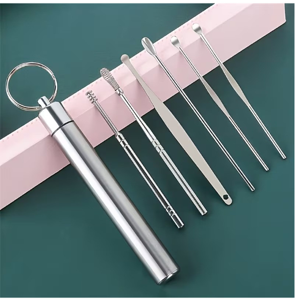 Kit para limpieza de o&iacute;do INOX 7pcs