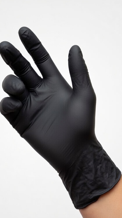 Guantes de Nitrilo Negro x100 Sin Polvo