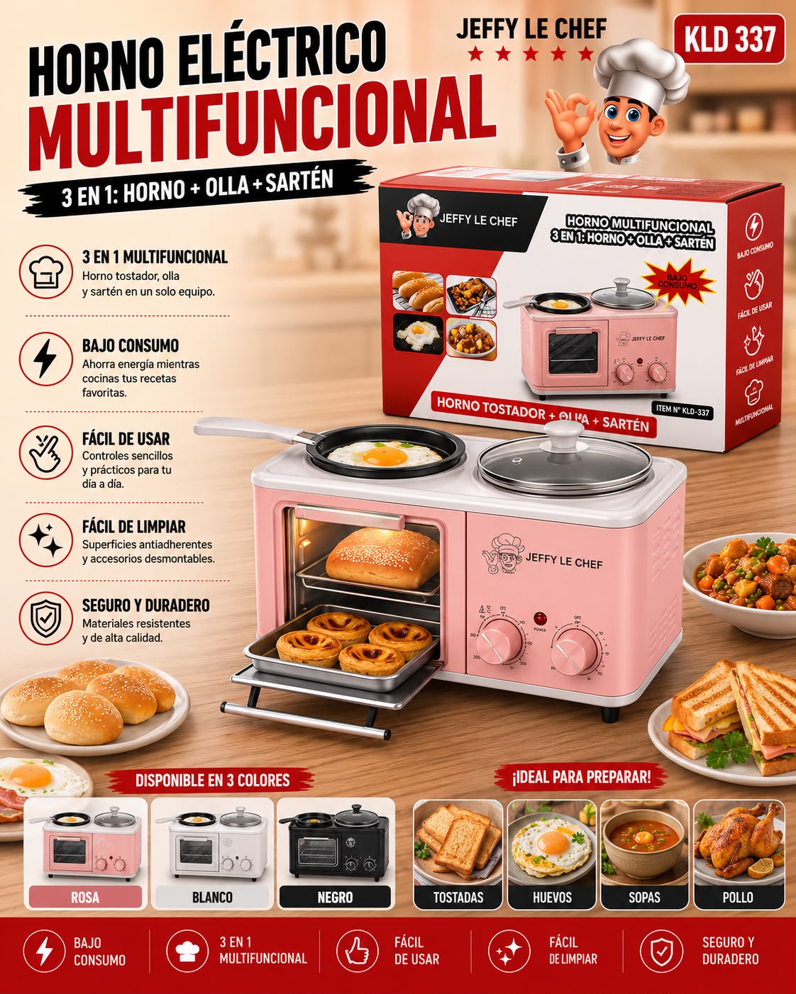 Horno El&eacute;ctrico Multifuncional
