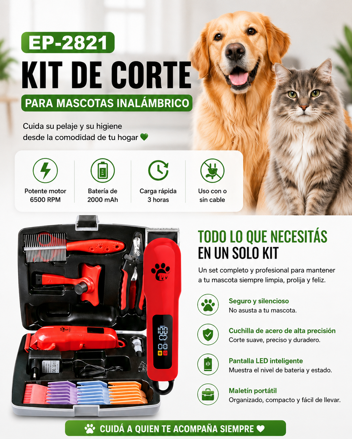 KIT DE CORTE PARA MASCOTAS