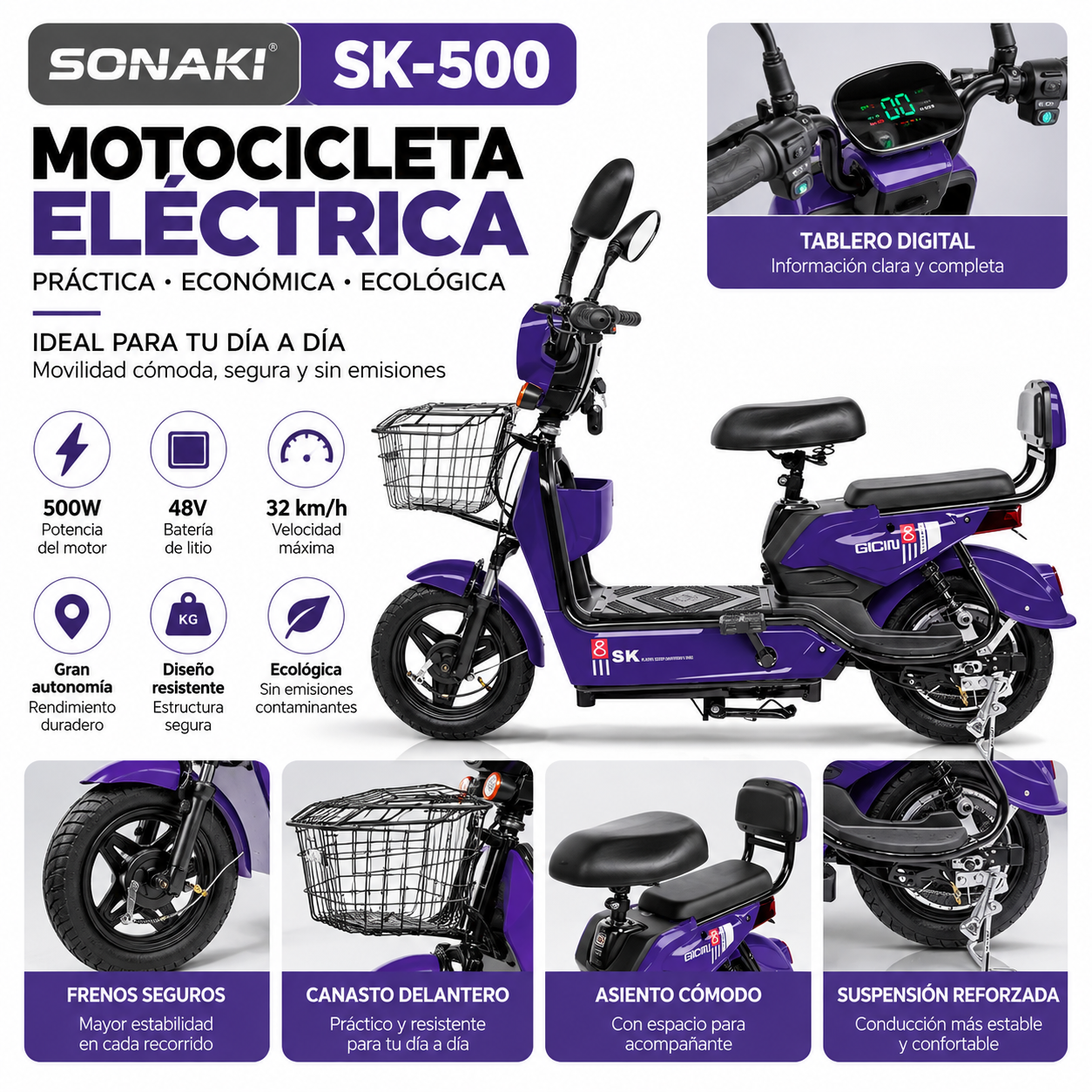 Sonaki Urban 500 &ndash; Moto El&eacute;ctrica