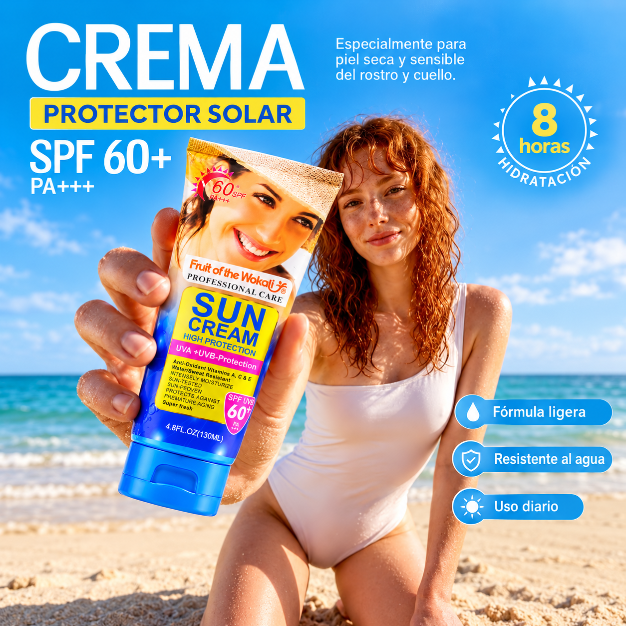 Protector Solar Sun Cream UVA+UVB SPF 60